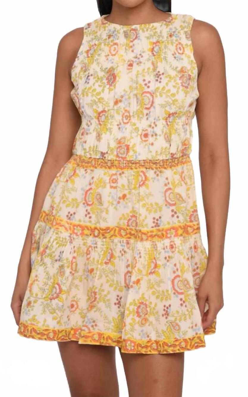 NEW LOVE THE LABEL cleosandra mini dress in suri block print